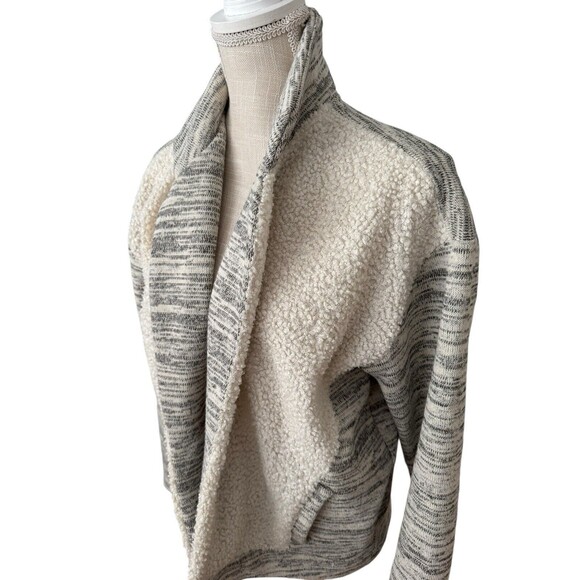 Saturday Sunday Anthropologie Moelleux Open Front Jacket Sweater Sherpa Size M - Picture 2 of 7